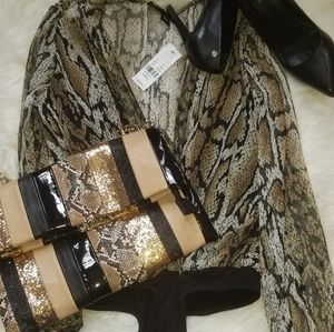 Animal/snake print body shirt